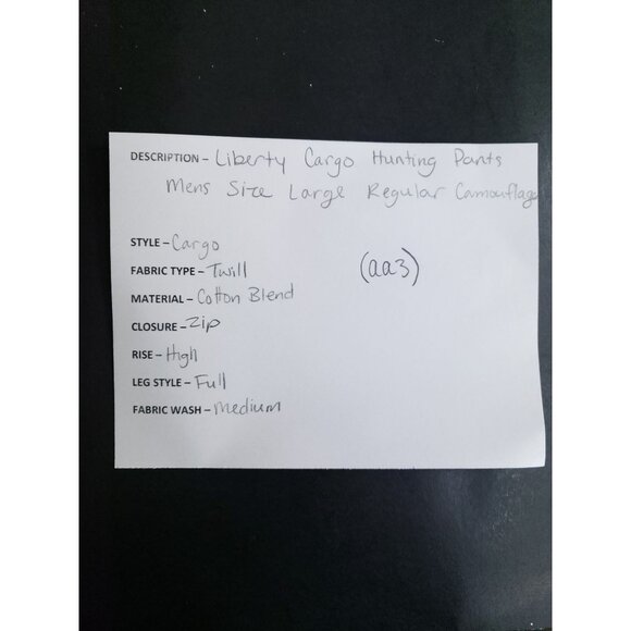 Liberty Mens Large Camo Cargo Hunting Pants Adjustable Hem - Picture 10 of 10